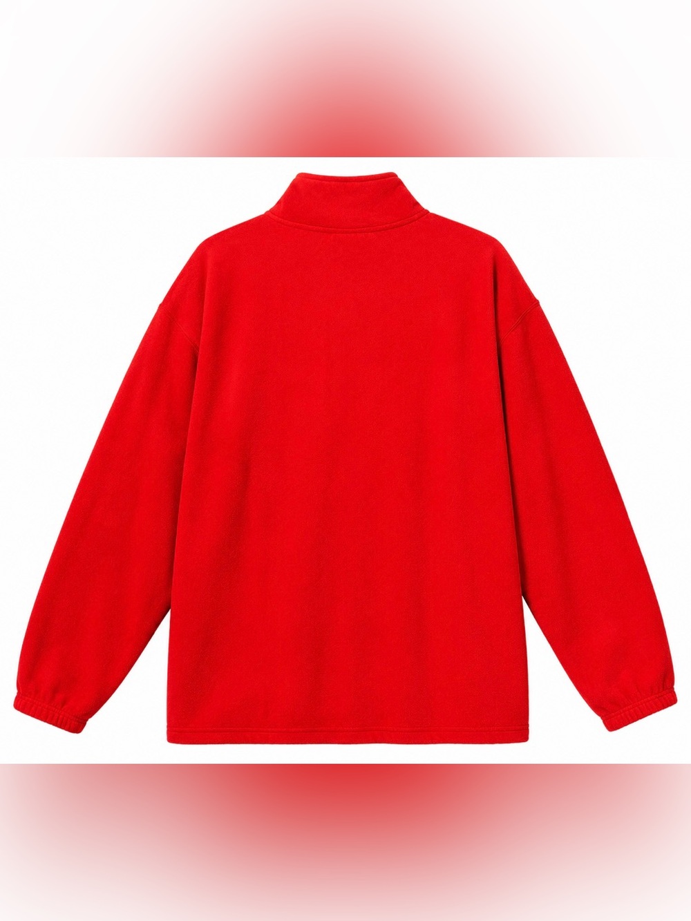 NCAA Maryland Terrapin’s Red Quarter-Zip Fleece Pullover with Embroidered Logo - Picture 2 of 4